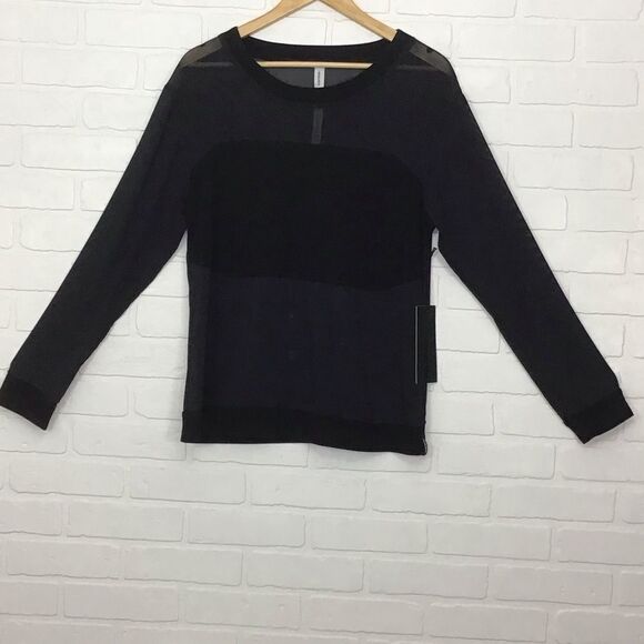 New Karma Mesh panels top sweater running training black sports top gym… - Picture 3 of 10